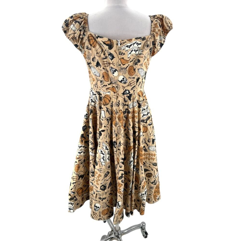 Unique Vintage Magnolia Place Halloween Retro Rockabilly Swing Dress Sz L - Picture 4 of 7